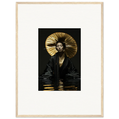 Portrait of a person in a golden headdress, perfect for eccentric whisperings room decoration