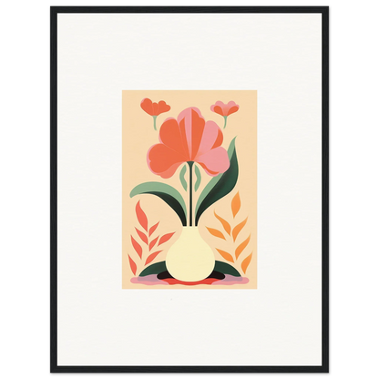 Stylized floral illustration of tulip-like flowers for Bloom Euphoria room decor