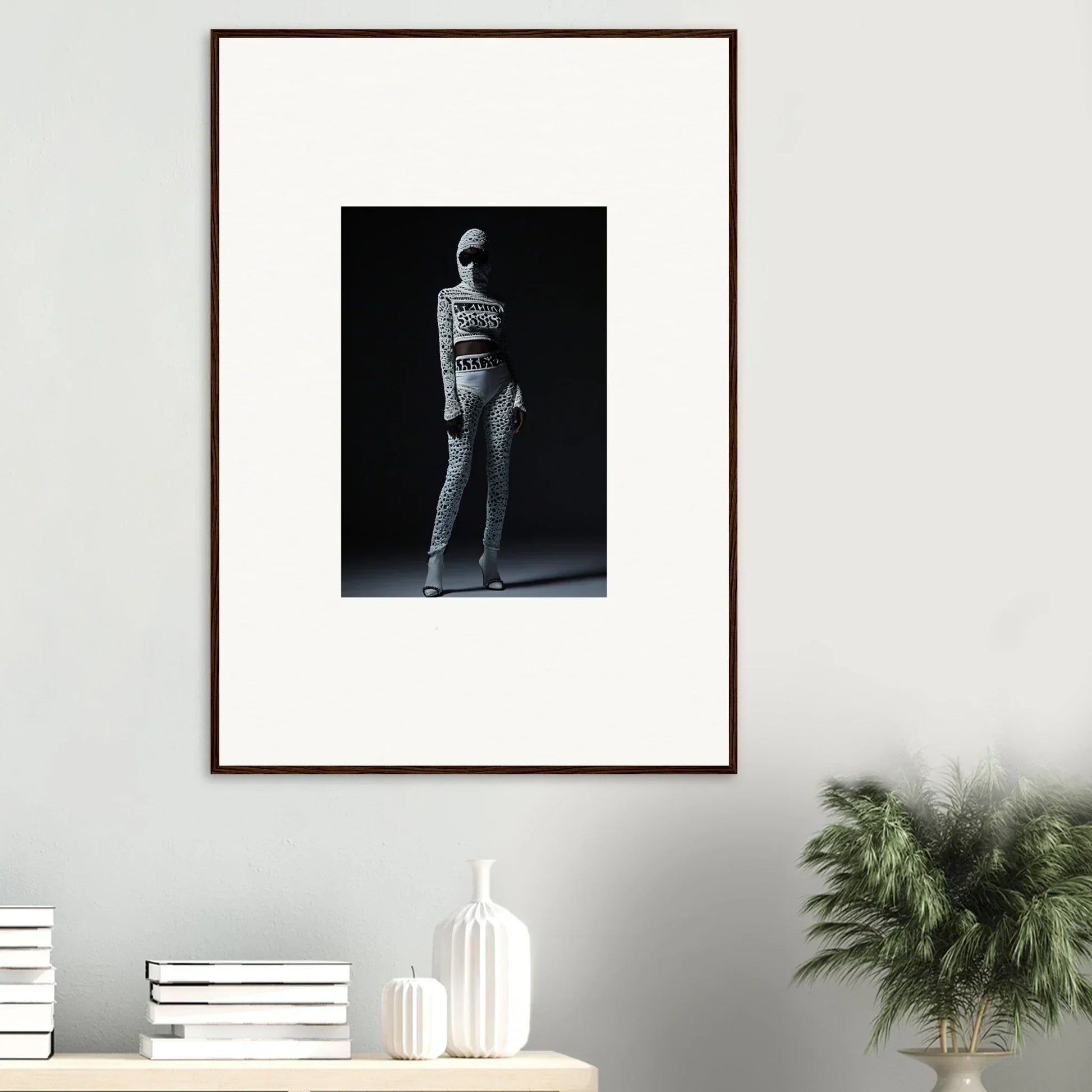 Framed black and white photograph in Chic Mirage, perfect for stylish room decor