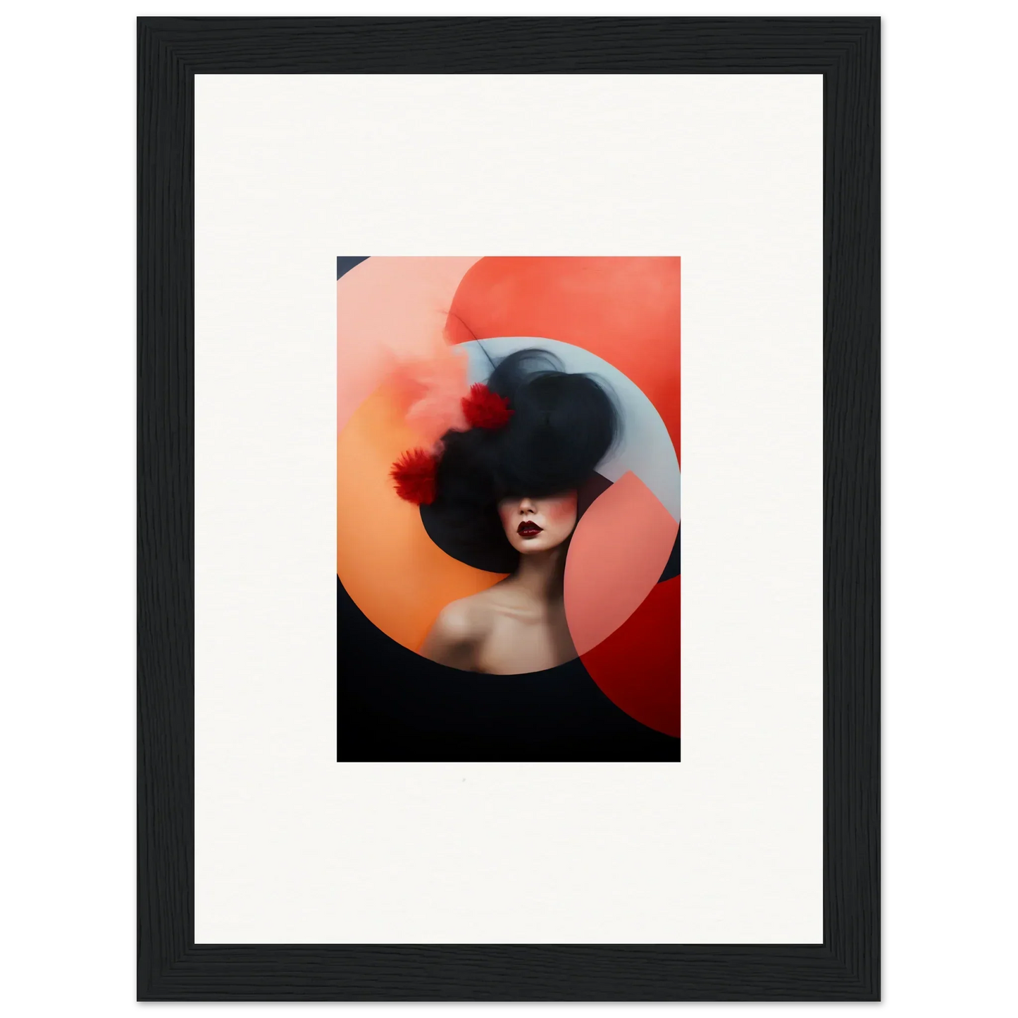 Artistic silhouette of dark-haired figure with orange-red backdrop for Ephemeral Bliss Veils