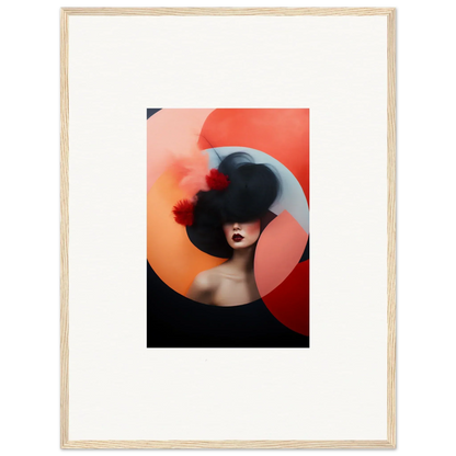 Artistic silhouette in Ephemeral Bliss Veils against a stunning orange-red backdrop