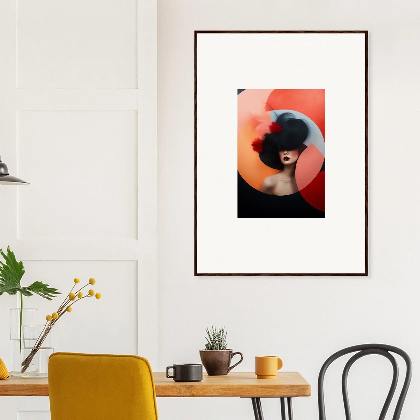 Framed artistic portrait of a silhouetted figure on an orange backdrop for Ephemeral Bliss