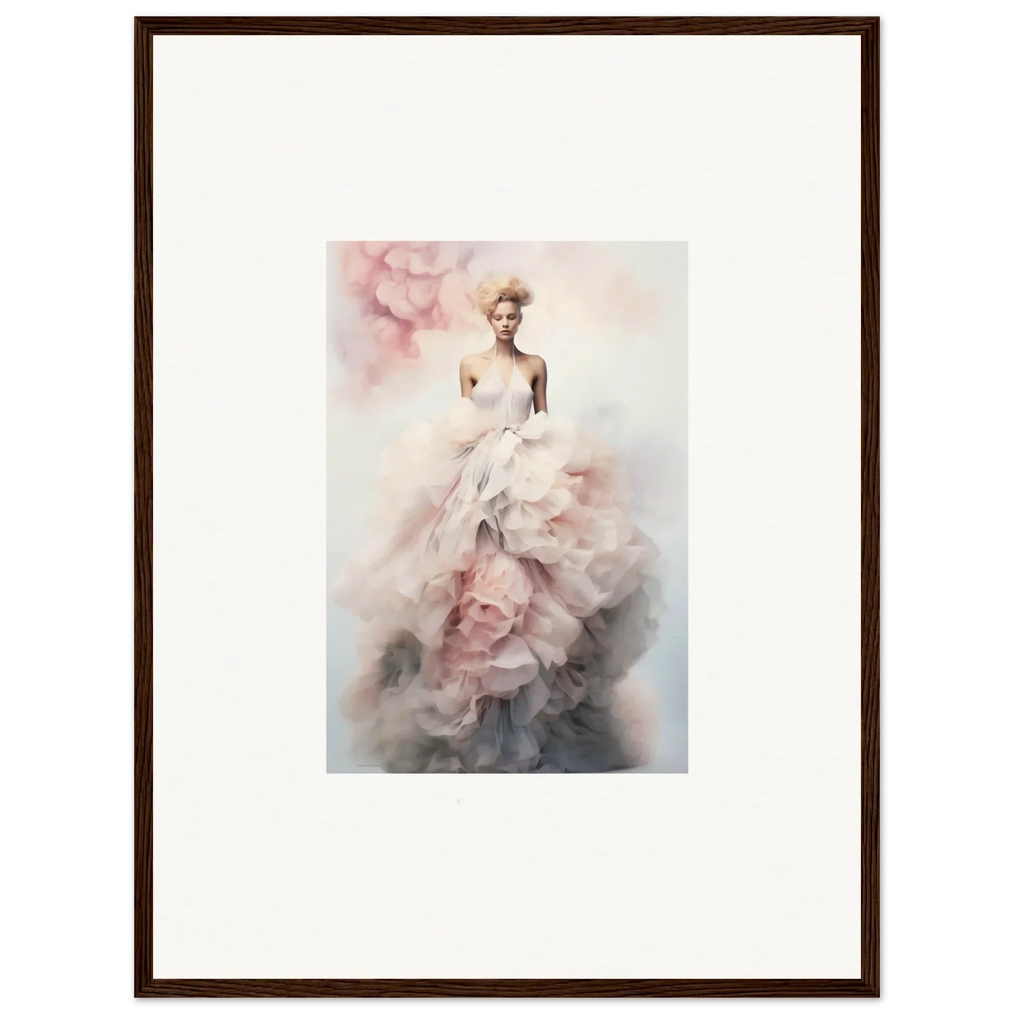 Watercolor of a figure in flowing gown for Ephemeral Corsage Aurora special edition art