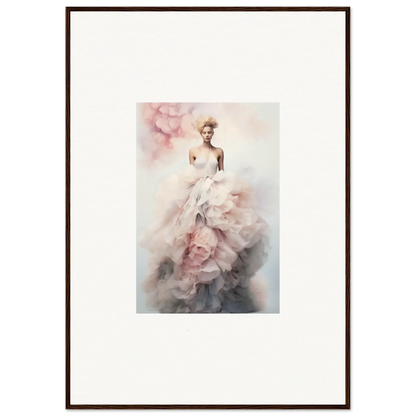 Ethereal watercolor of a figure in pink gown for Ephemeral Corsage Aurora