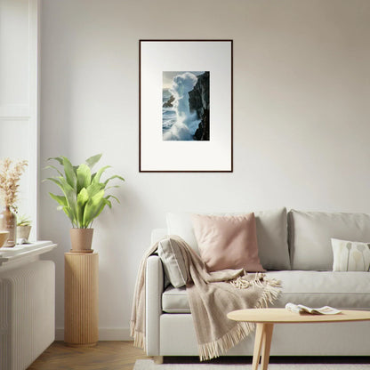 Framed canvas print of Ephemeral Foam Symphony for stunning room decoration