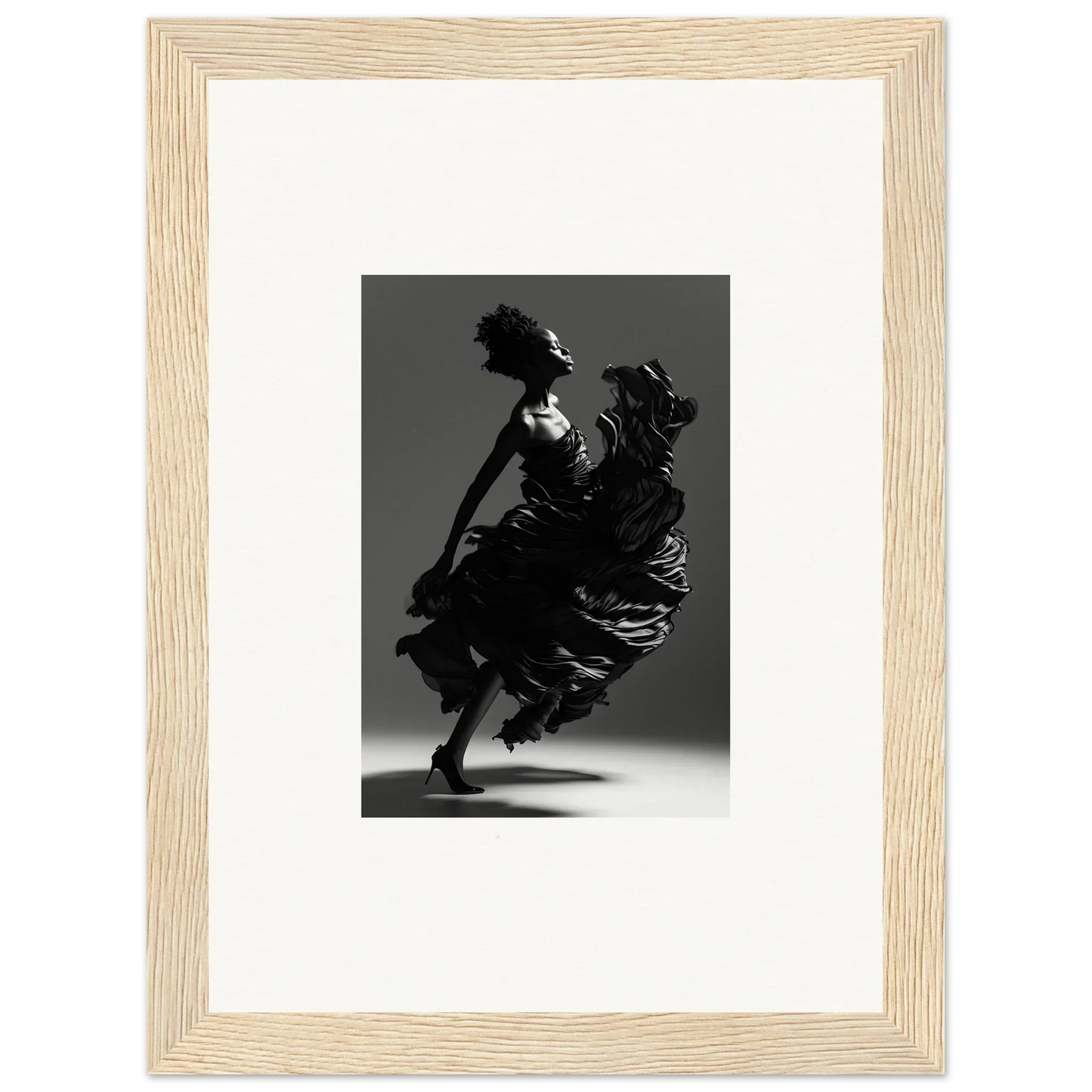 Dramatic black-and-white dancer image for stylish room decor and canvas prints