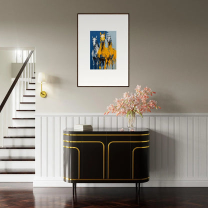 Elegant black and gold console table for stylish Eleven Sunrise room decor