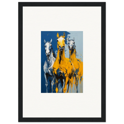 Vibrant horses painting for Eleven Sunrise framed wall art, perfect room decor