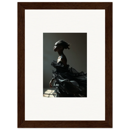 Statue of a figure with eagle headdress as black alchemy framed wall art for room decor