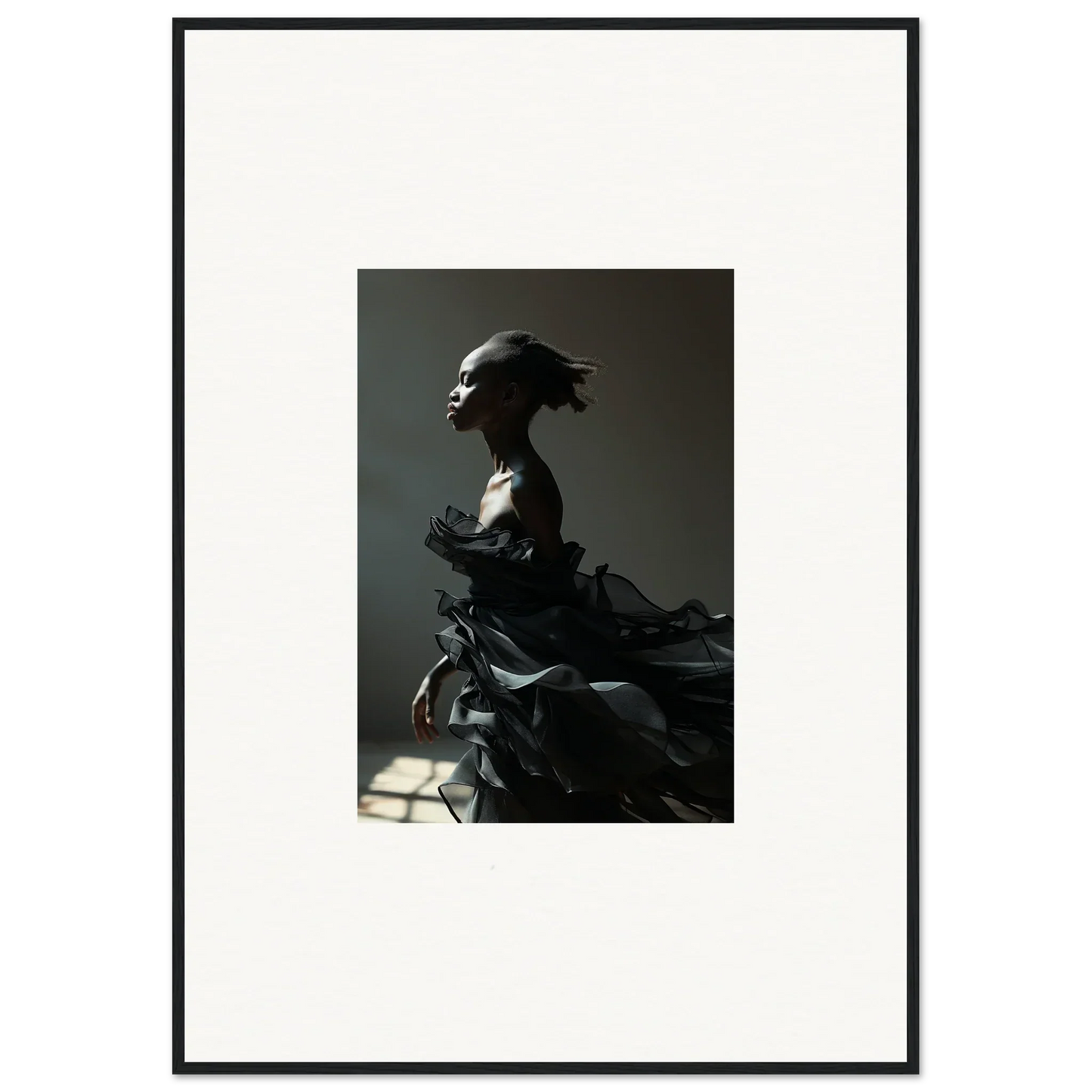 Silhouetted black alchemy sculpture for stylish room decor and framed wall art