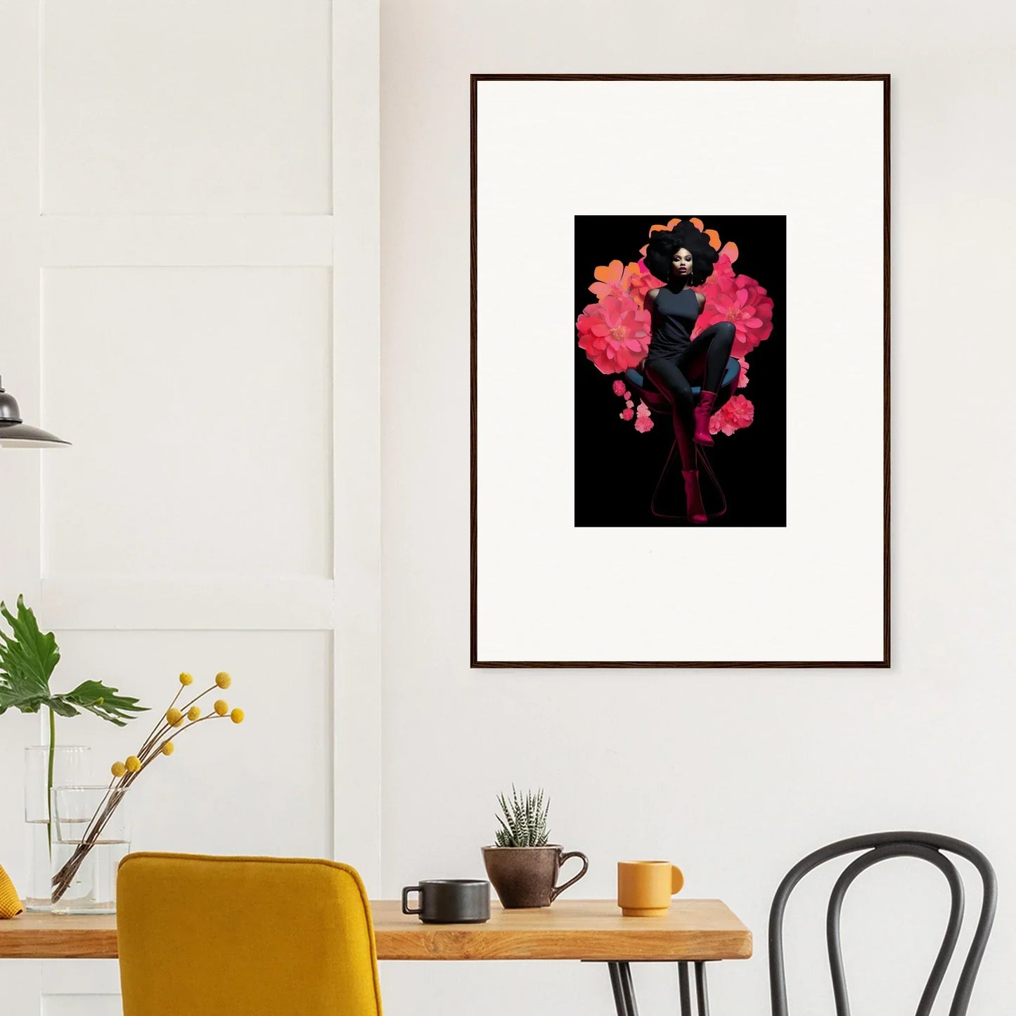 Vibrant pink and red abstract canvas print for stylish room decoration, Equinox Sovereign