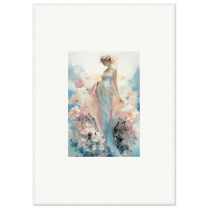 Ethereal watercolor of a female figure for dreamy room decoration canvas print