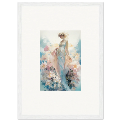 Ethereal watercolor of a graceful figure for dreamy room decoration canvas print