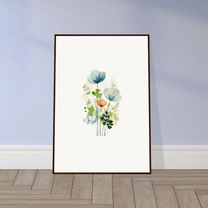 Framed watercolor painting of pastel flowers perfect for bloom reverie room decoration