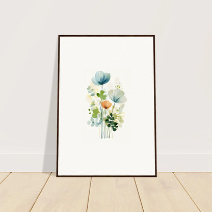 Framed watercolor painting of soft pastel flowers, perfect for bloom reverie room decoration