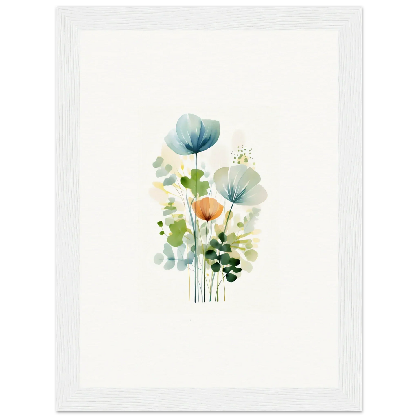 Delicate watercolor wildflower canvas print for a dreamy bloom reverie room decoration