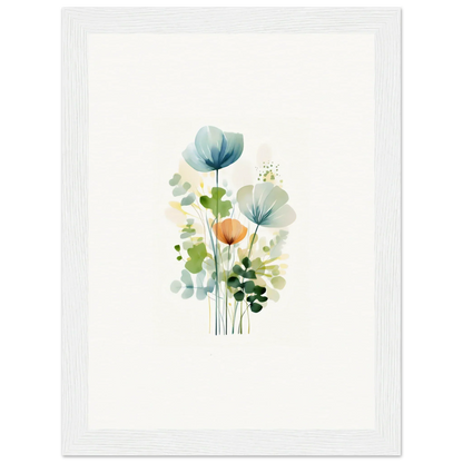 Delicate watercolor wildflower canvas print for a dreamy bloom reverie room decoration