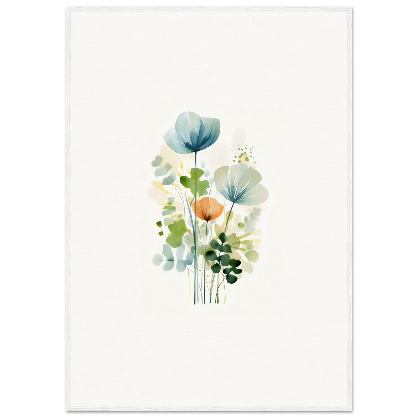 Delicate watercolor wildflowers canvas print for a dreamy bloom reverie room decoration