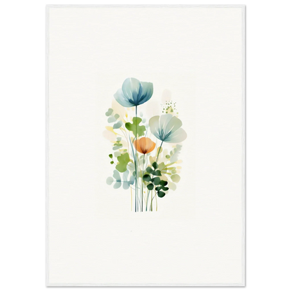 Delicate watercolor wildflowers canvas print for a dreamy bloom reverie room decoration