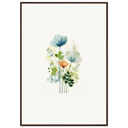 Delicate watercolor wildflower canvas print for dreamy room decoration in Bloom Reverie