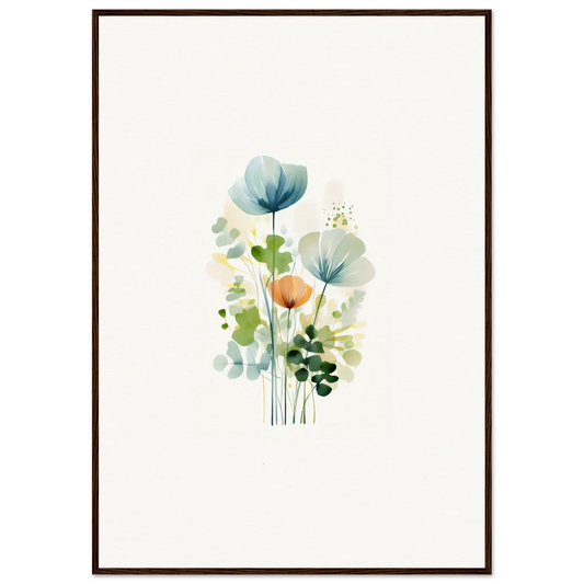 Delicate watercolor wildflower canvas print for dreamy room decoration in Bloom Reverie