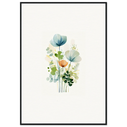 Delicate watercolor wildflowers canvas print for a dreamy bloom reverie room decoration