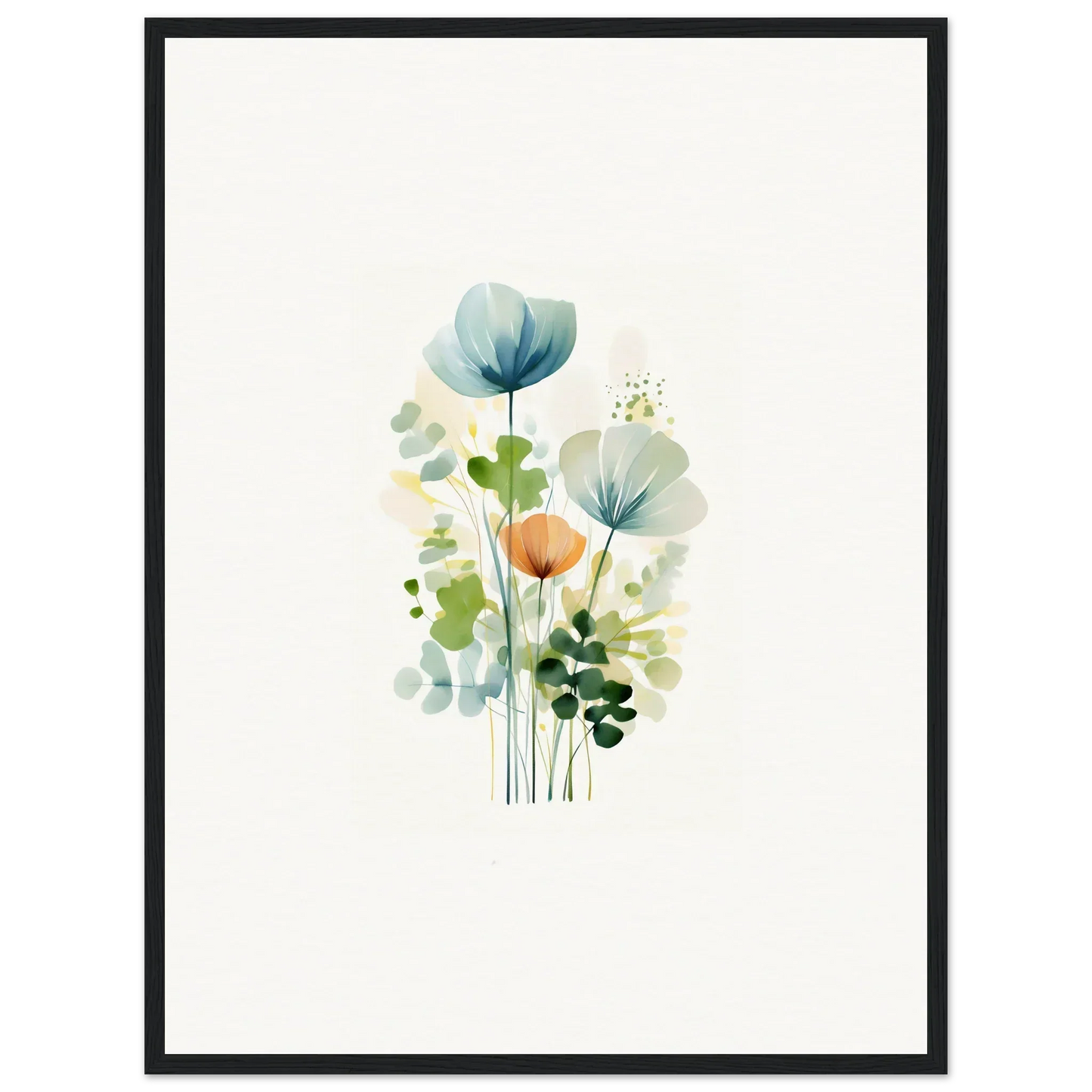 Delicate watercolor wildflower canvas print, perfect for your Bloom Reverie room decoration