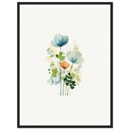 Delicate watercolor wildflower canvas print, perfect for your Bloom Reverie room decoration