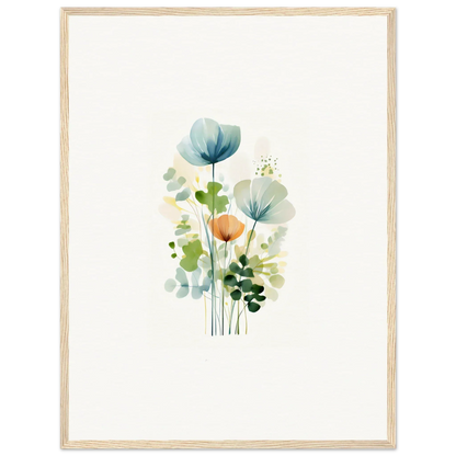 Delicate watercolor wildflowers canvas print for dreamy room decoration in Bloom Reverie