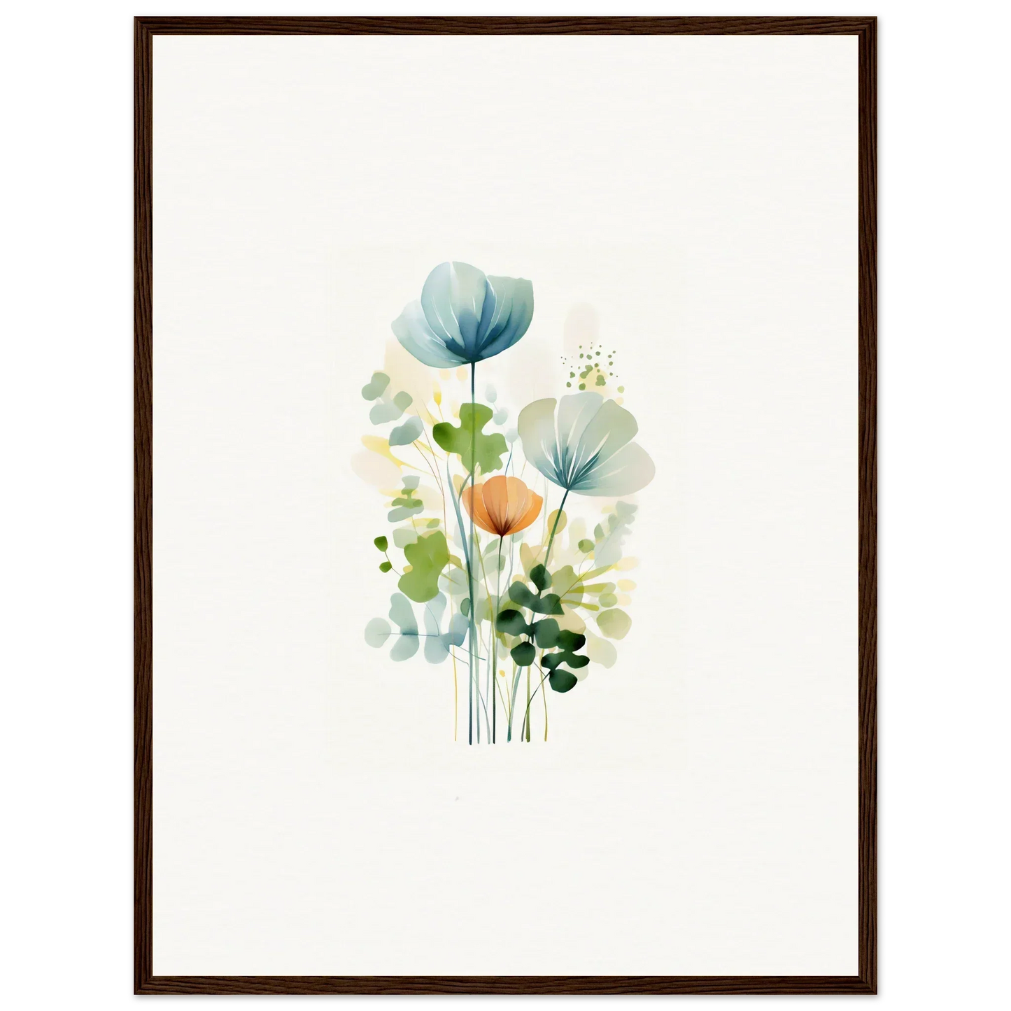 Delicate watercolor wildflower canvas print for a dreamy Bloom Reverie room decoration