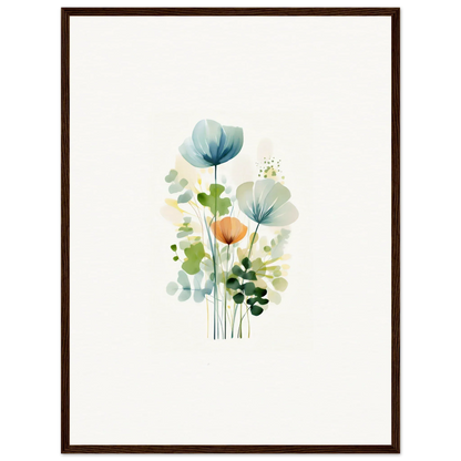 Delicate watercolor wildflower canvas print for a dreamy Bloom Reverie room decoration