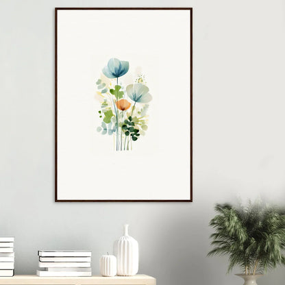 Framed watercolor of soft blossoms for Ethereal Bloom Reverie room decoration