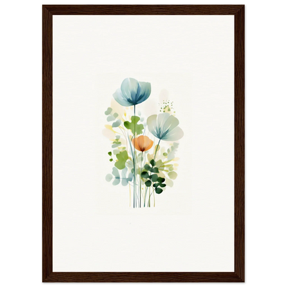 Delicate watercolor wildflowers canvas print for dreamy room decoration, Ethereal Bloom Reverie