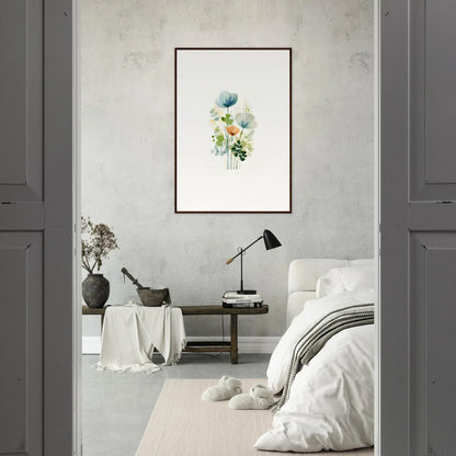 Framed watercolor painting of a floral bouquet for your bloom reverie room decoration