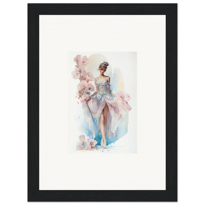 Watercolor painting of a graceful woman, perfect for Bloomlight Gleam room decor