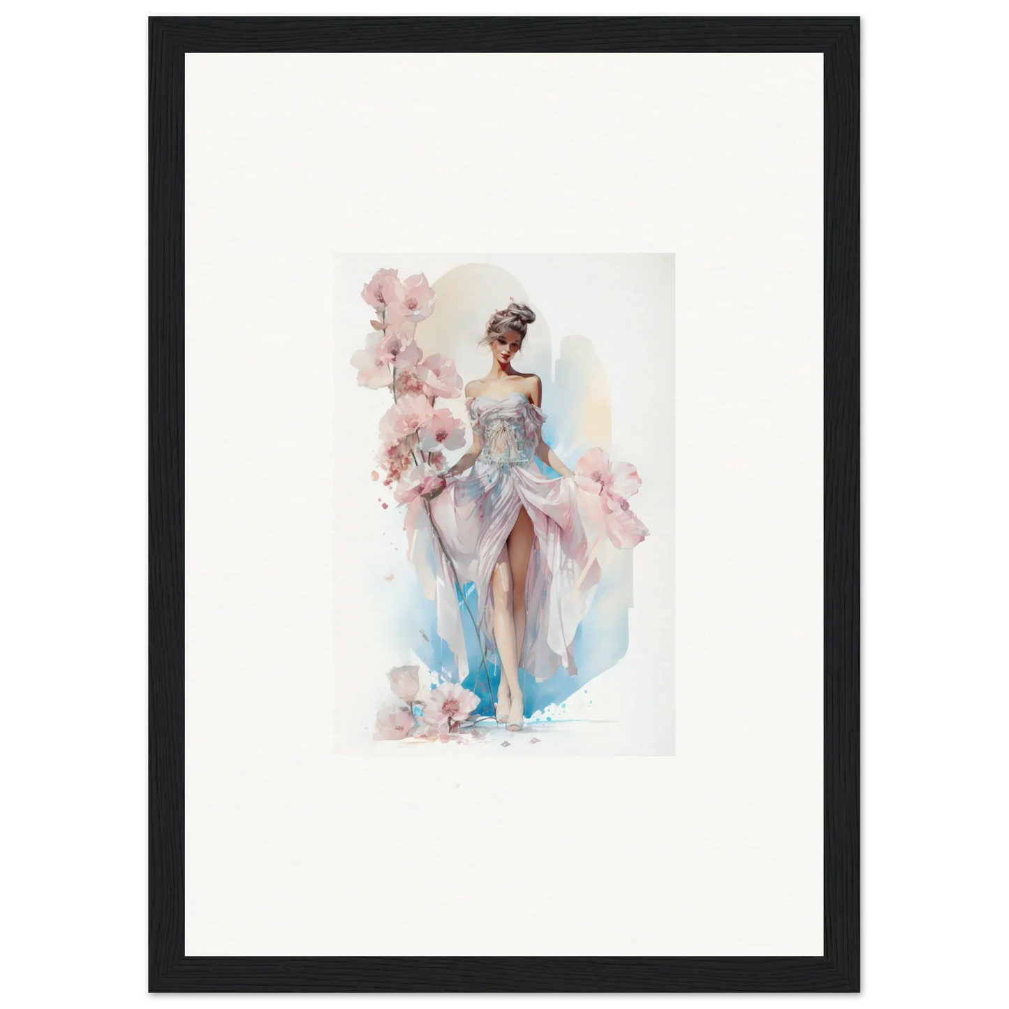 Watercolor painting of a graceful ballerina, perfect for Bloomlight Gleam room decor