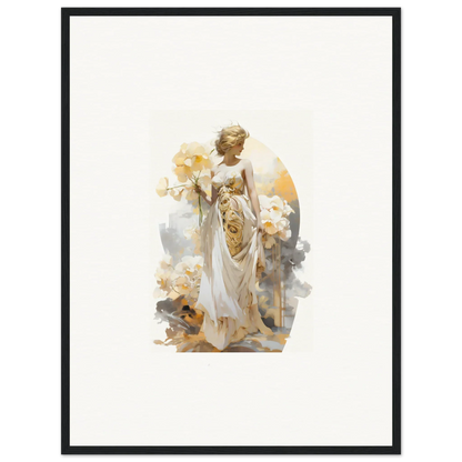 Ethereal painting of an angel holding flowers, ideal for Blossom Dream room decor