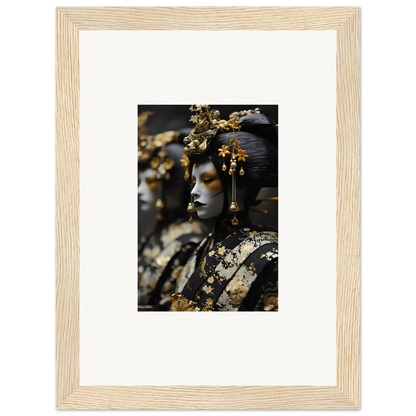 Ornate sculpture with golden accents and a dramatic face for stunning room decoration