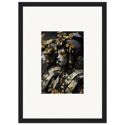 Ornate sculpture adorned with gold, perfect for a dreamy room decoration canvas print