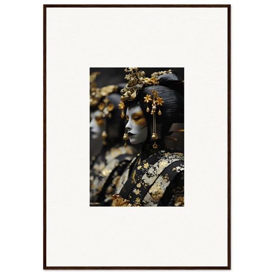 Ornate sculpture with golden headdress perfect for dream whispers room decoration