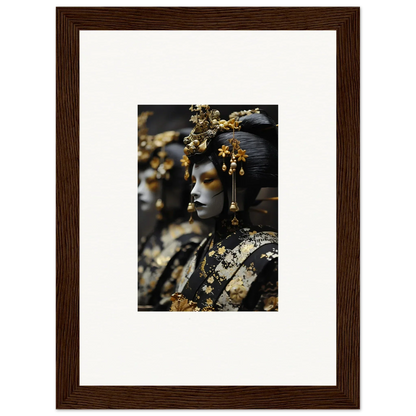 Ornate sculpture with golden decor and intricate headdress, perfect for dream whispers room decoration