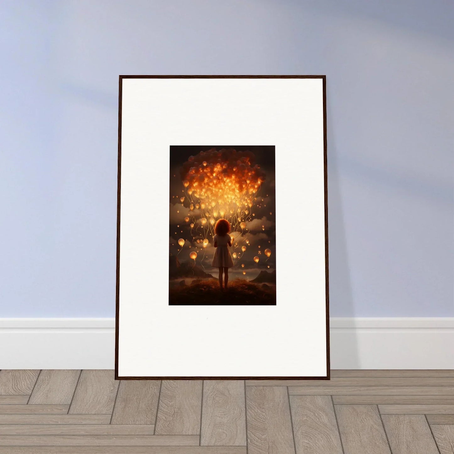 Framed artwork of a silhouetted figure with glowing effects from Ethereal Dreams special edition