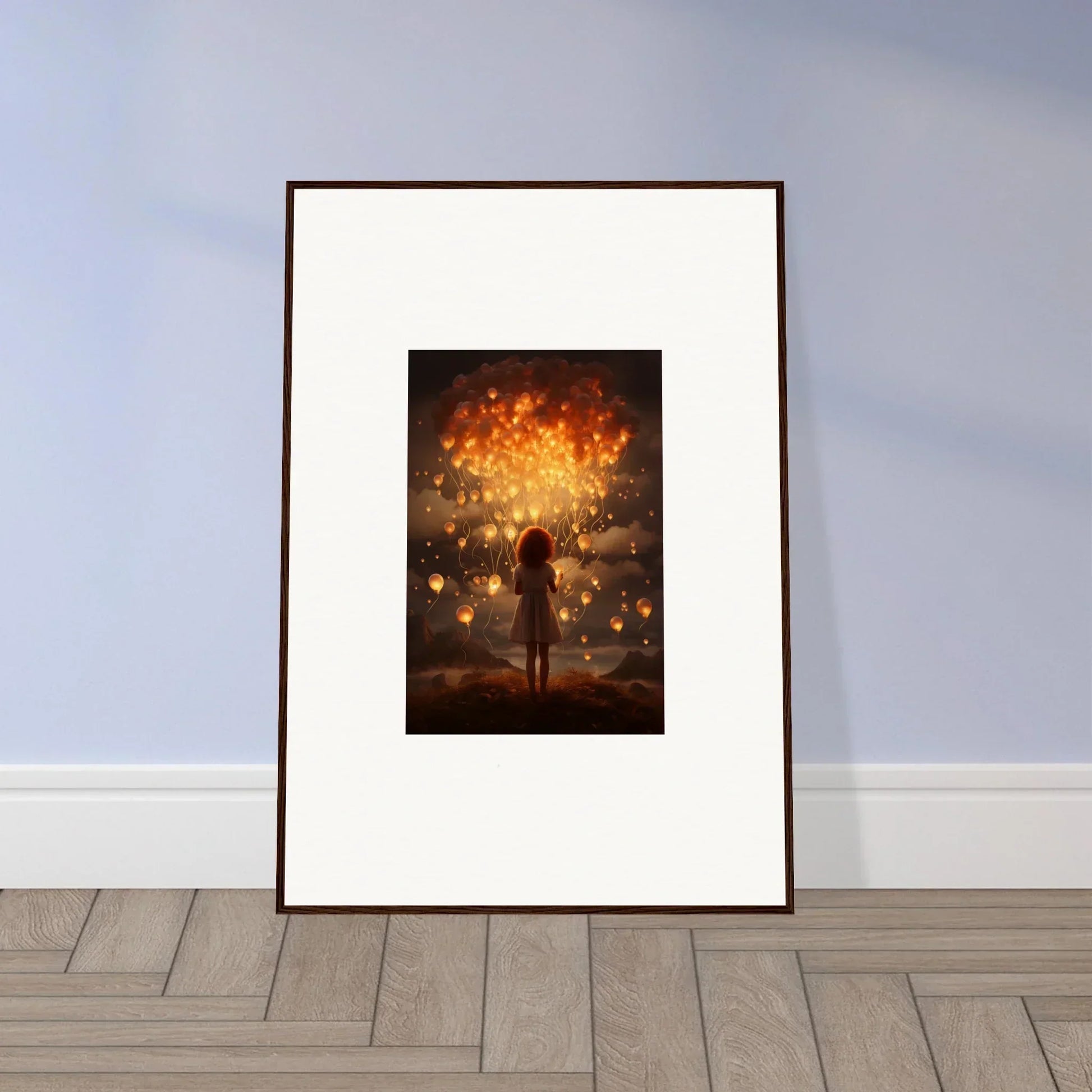 Framed artwork of a silhouetted figure with glowing effects from Ethereal Dreams special edition