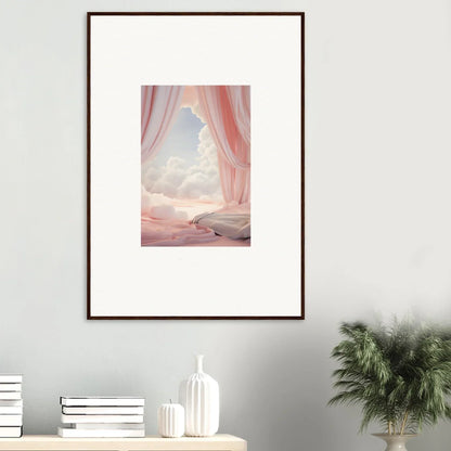 Framed canvas print of a dreamy pink landscape for a perfect dreamscape portal decor