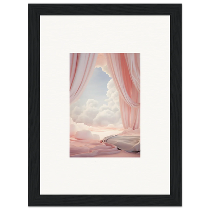 Framed canvas print of a dreamy pink landscape, perfect for room decoration or a dreamscape portal