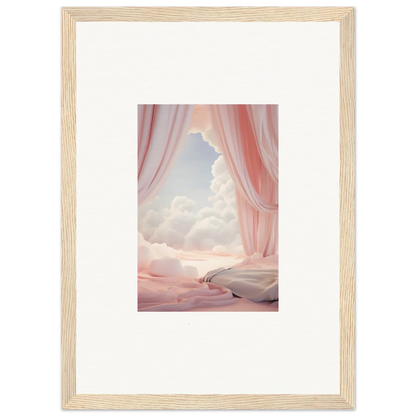 Framed canvas print of a dreamy pink sky, perfect for your dreamscape portal decor