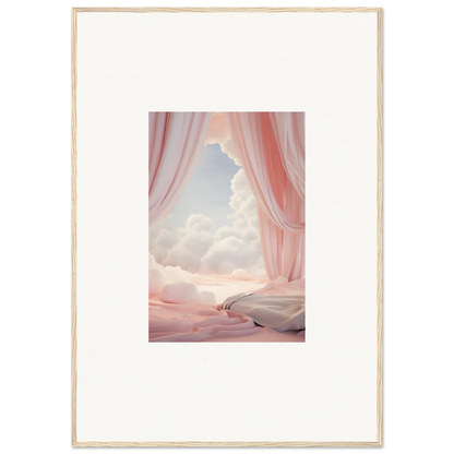 Framed canvas print of a dreamy pink landscape, perfect for a dreamscape portal vibe