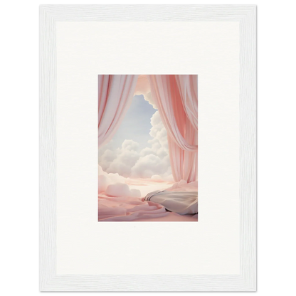 Framed canvas print of a dreamy pink-hued landscape perfect for room decoration