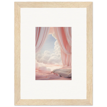 Framed canvas print of a dreamy pink sky for a perfect dreamscape portal room decoration