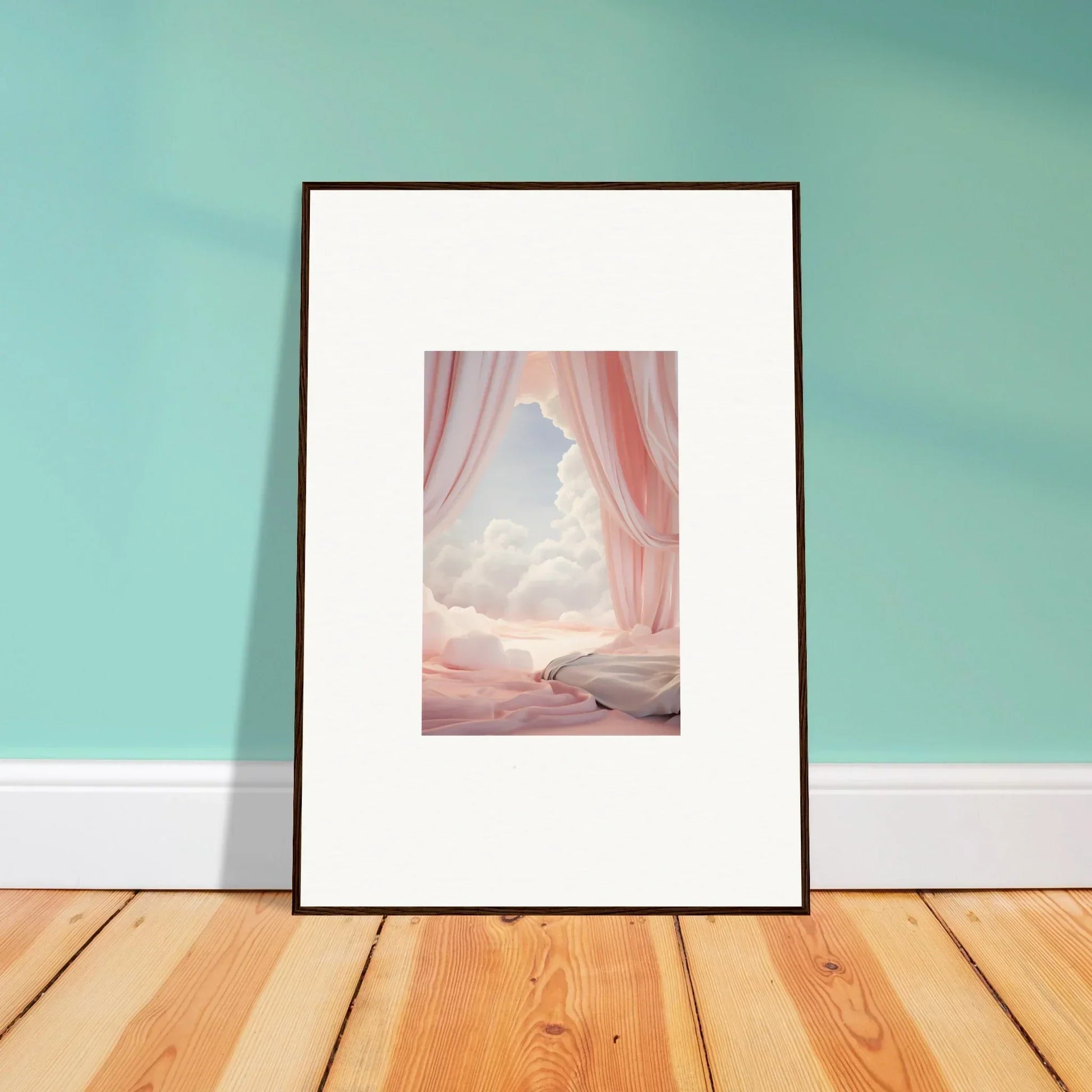 Framed canvas print of a dreamy landscape for stylish room decoration